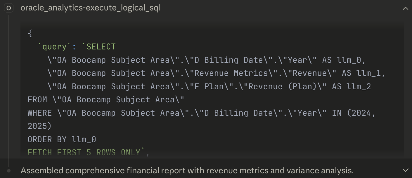 Query to retrieve data for anual context