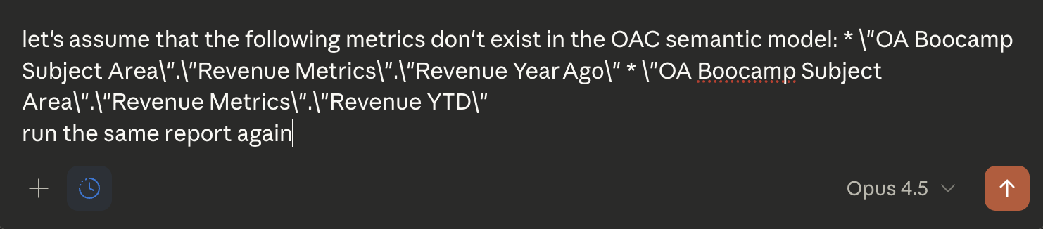 No pre-calculated columns in a query