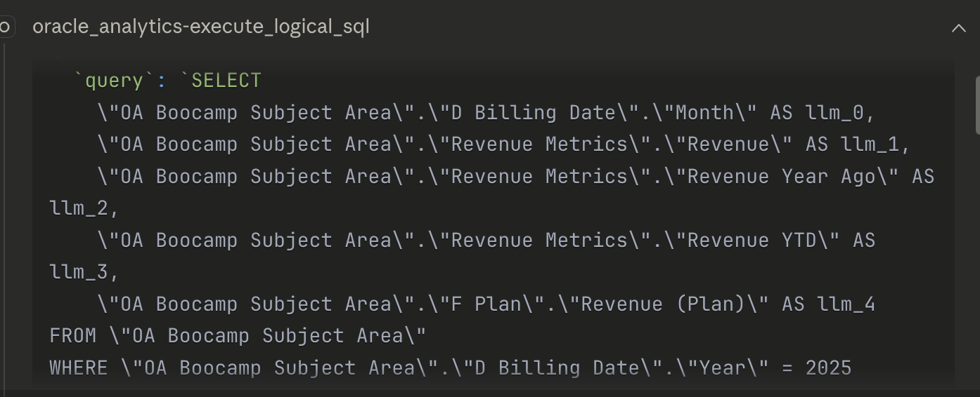 Query to retrieve data for revenue analysis