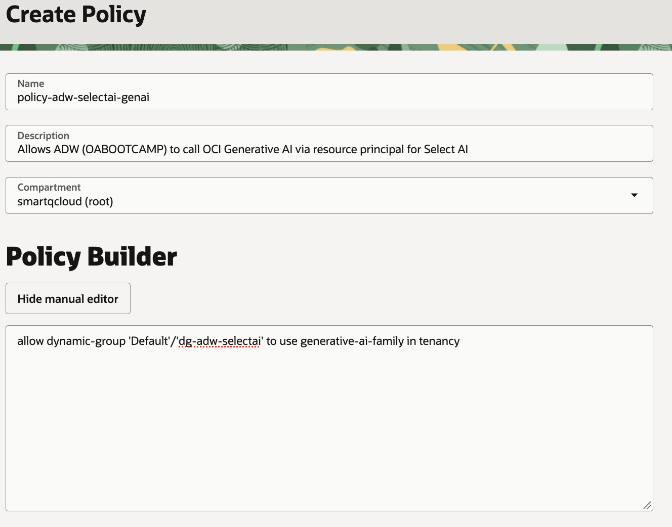 Policy statements