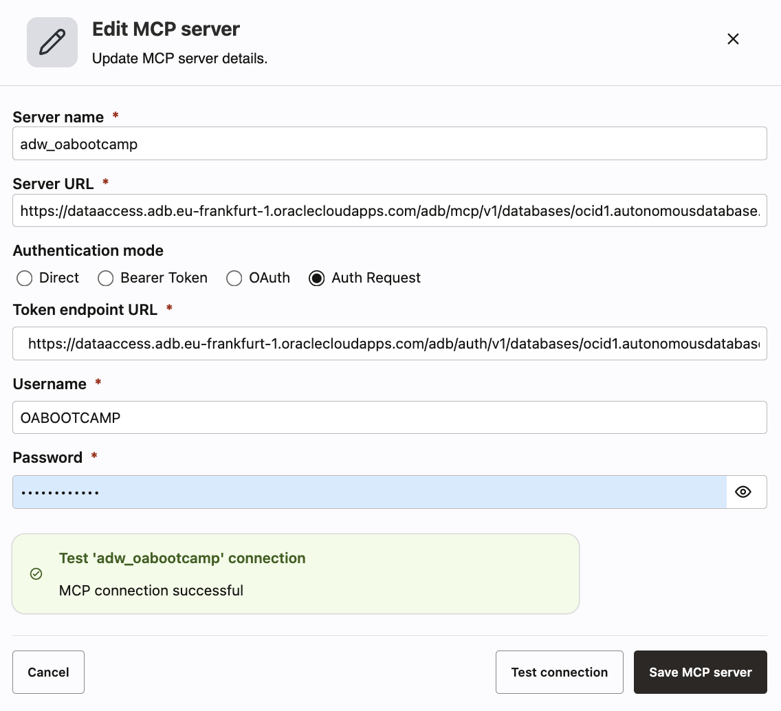 OPAF Add MCP server with Auth Request