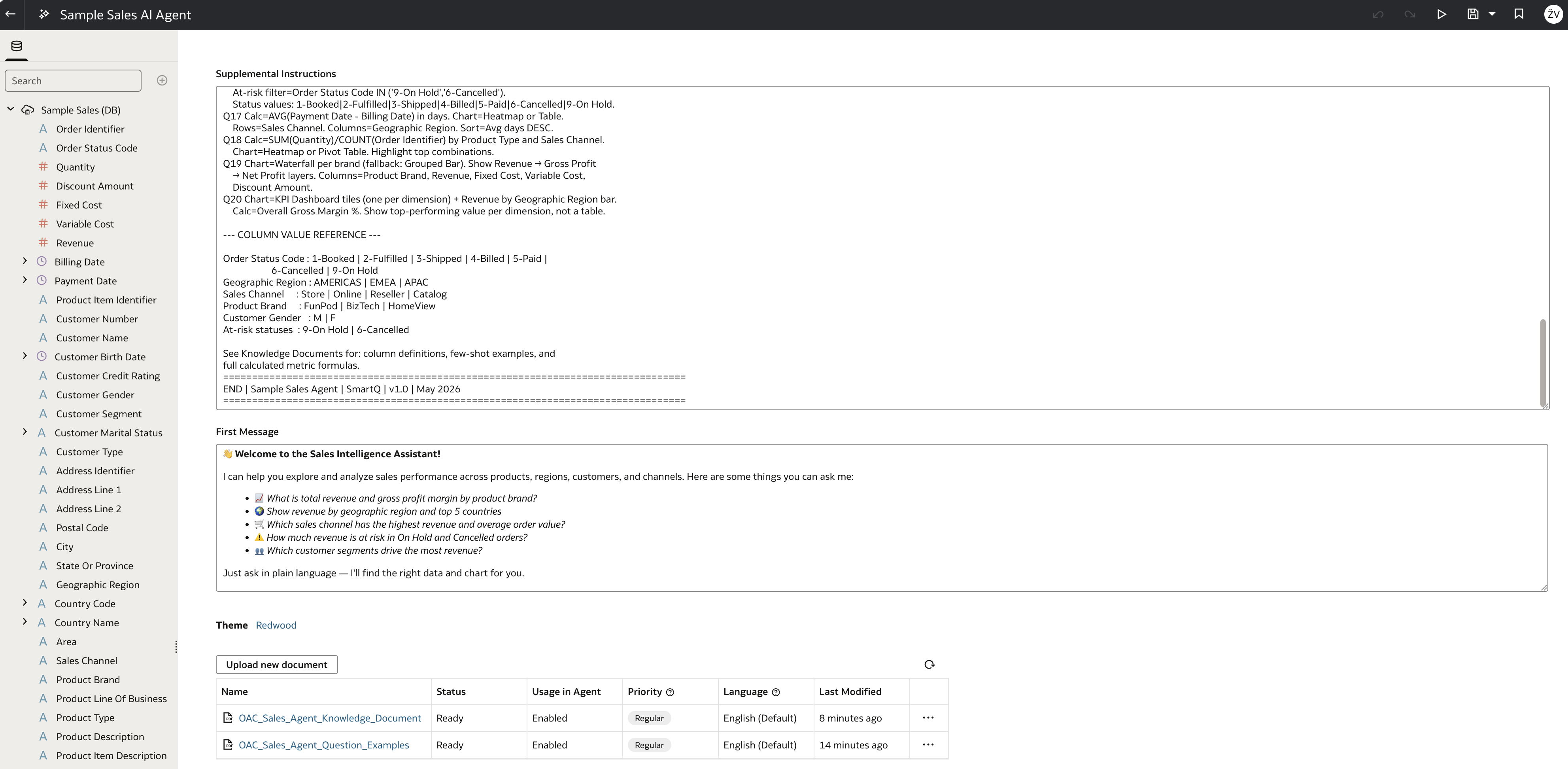 Add data and configure an AI Agent