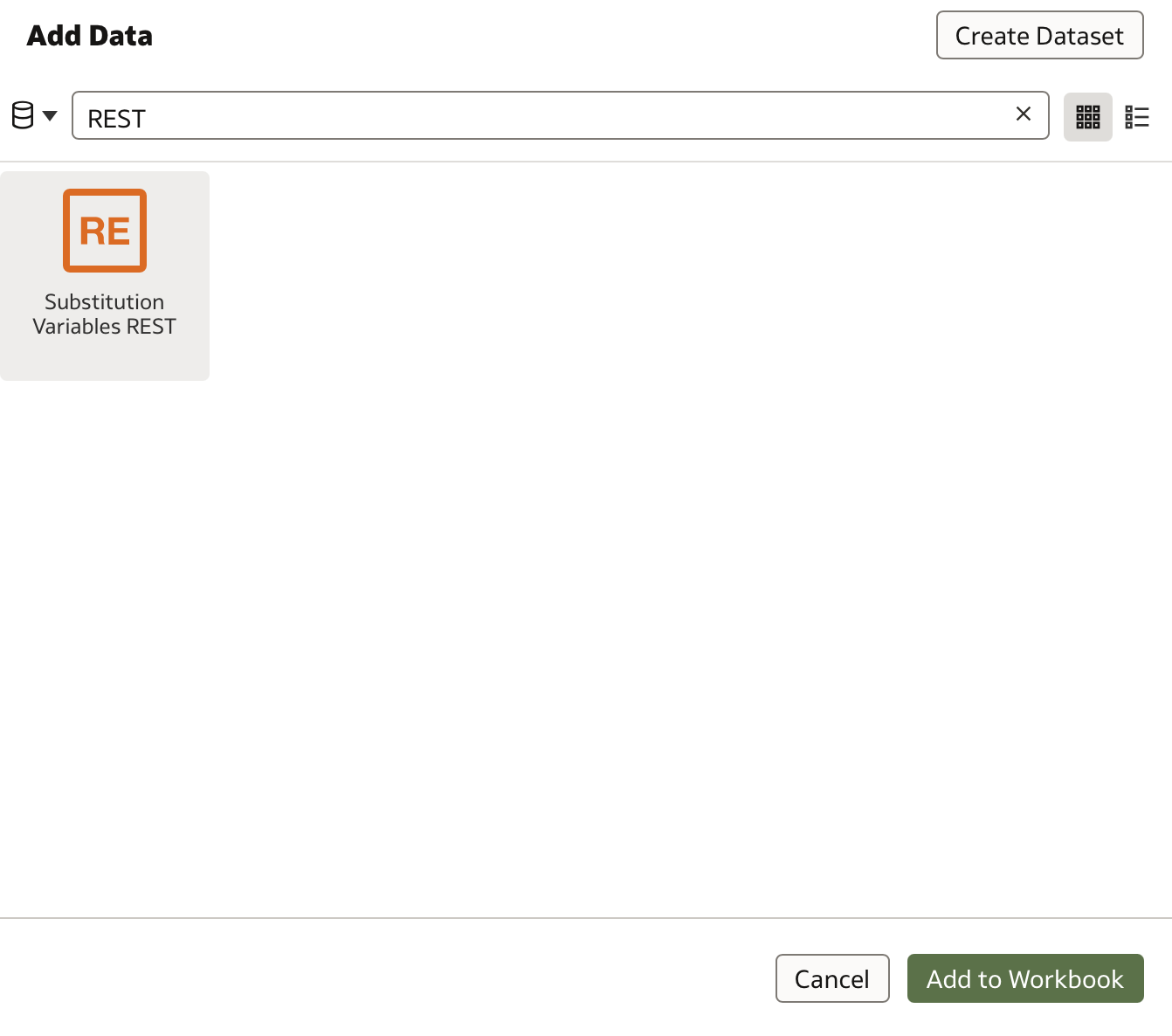 Add REST API Dataset