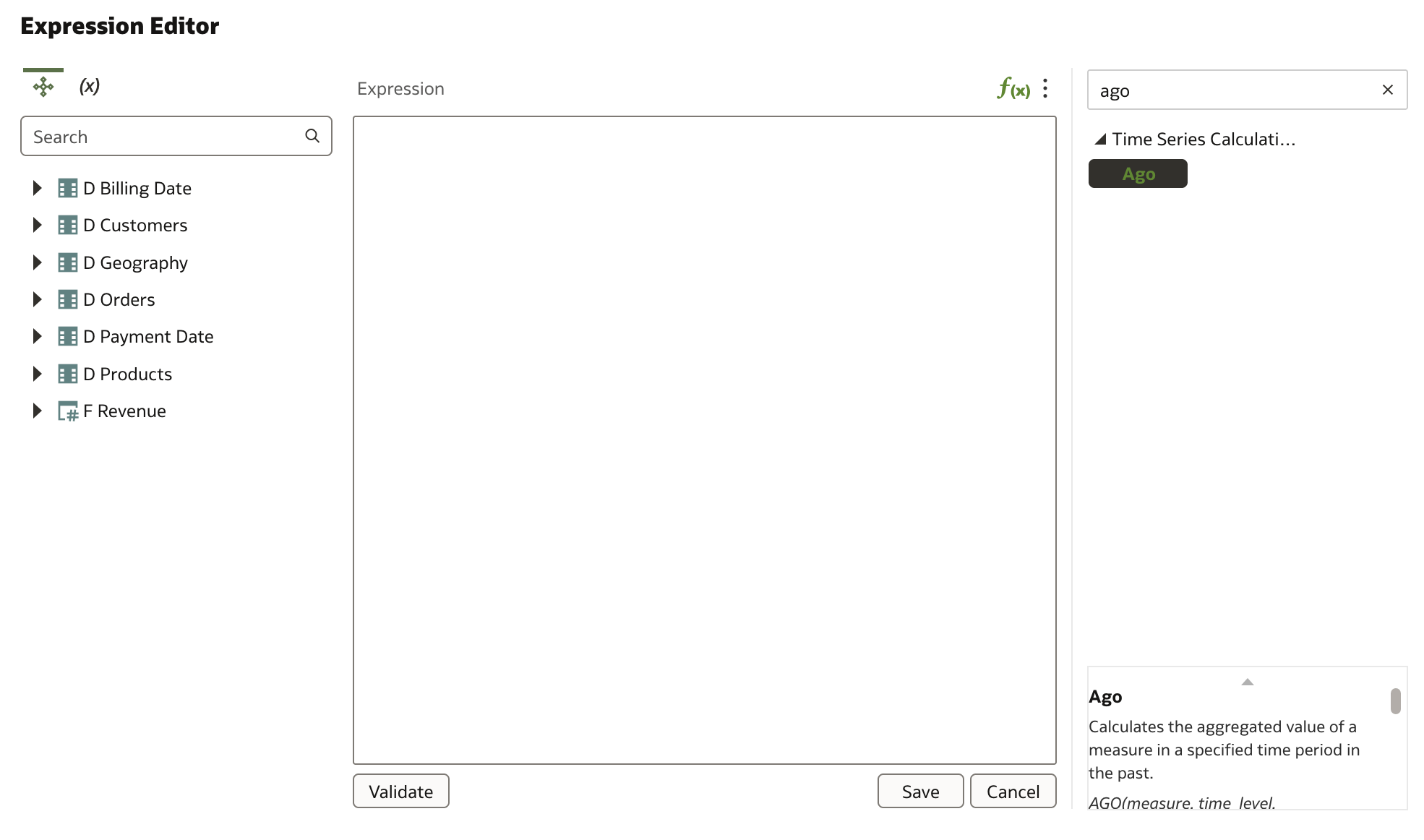Expression Editor - Ago