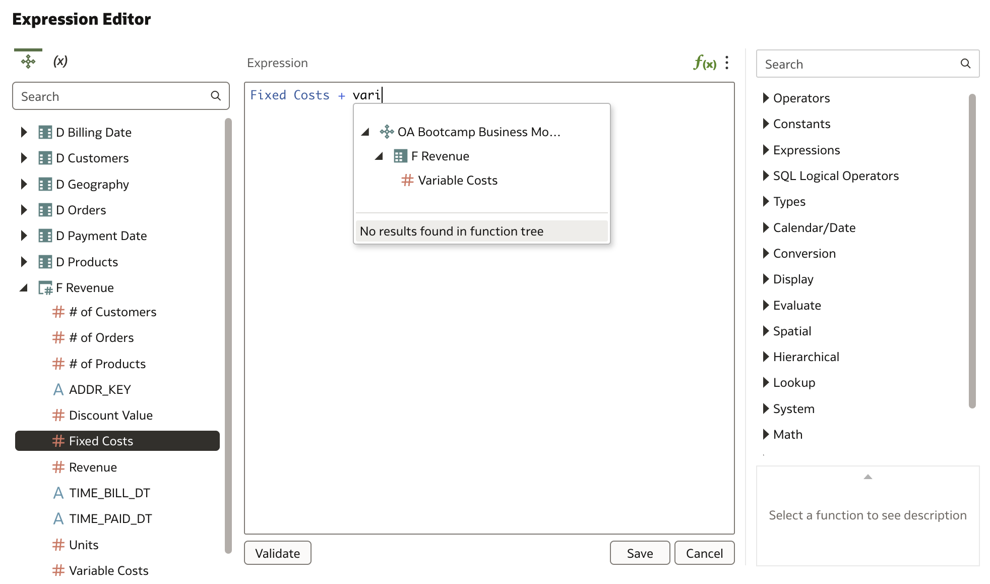 Using Expression Editor