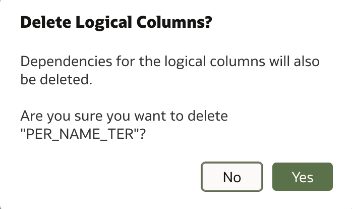 Delete logical column