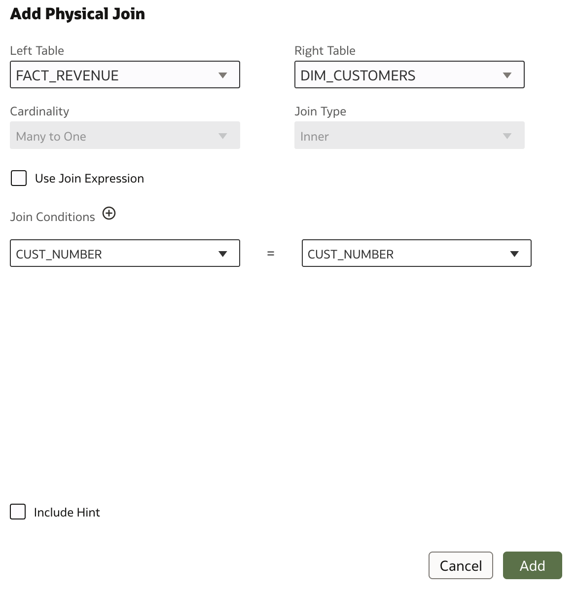 Add Physical Join