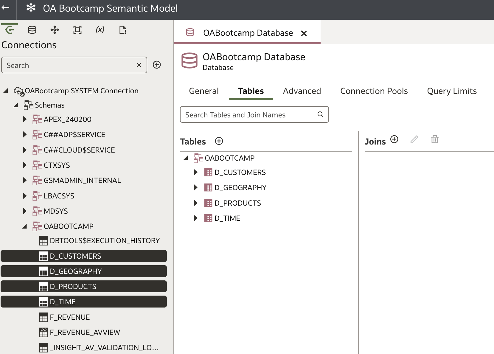 After Import Dimension Tables