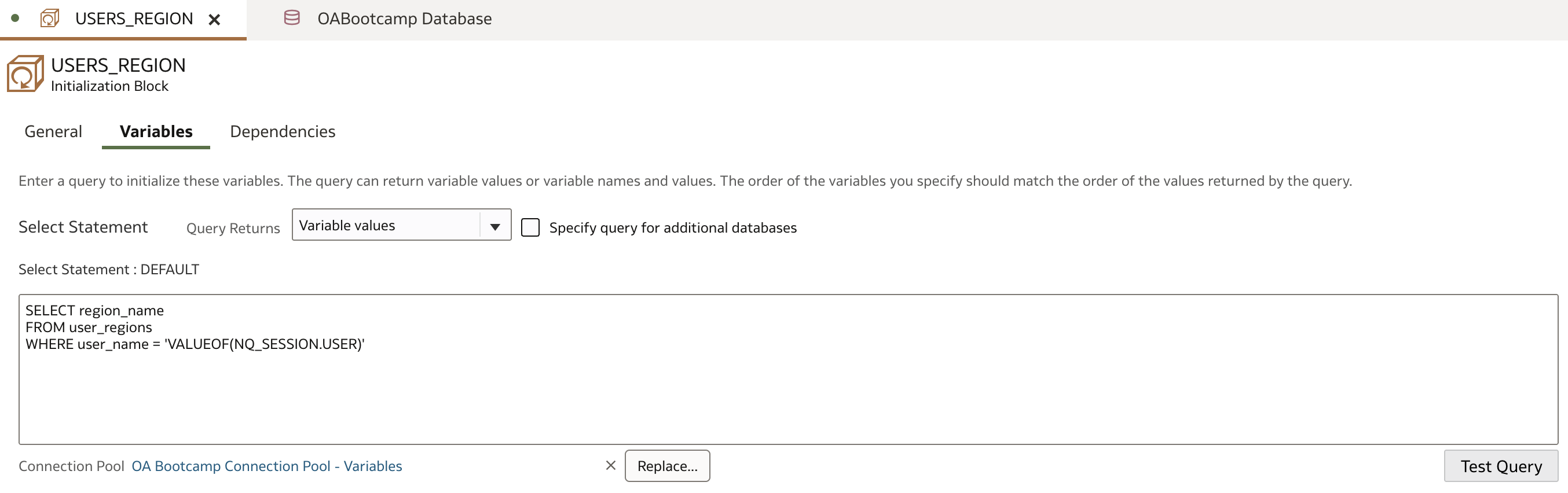Initialization Block - Variables