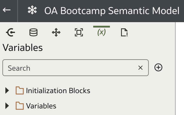 Variables in Navigation Panel