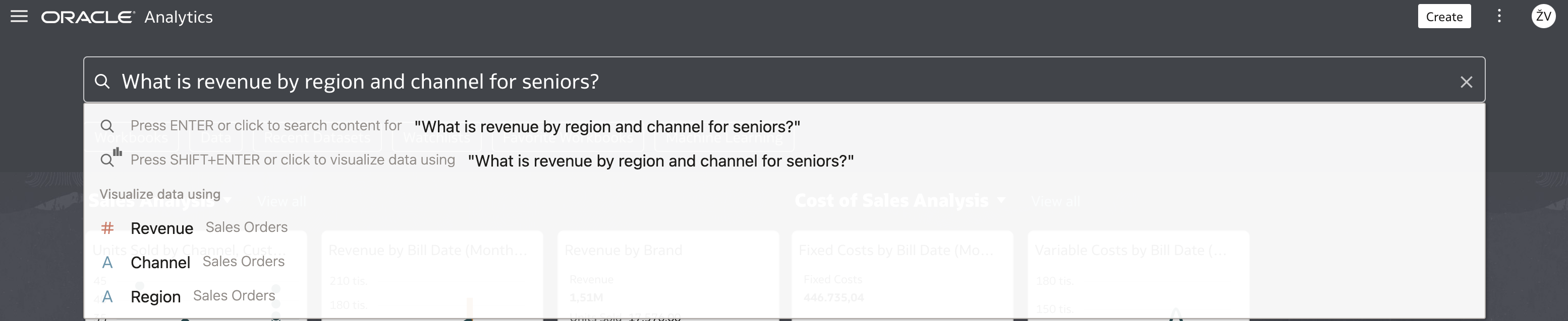 Ask the question in Search
