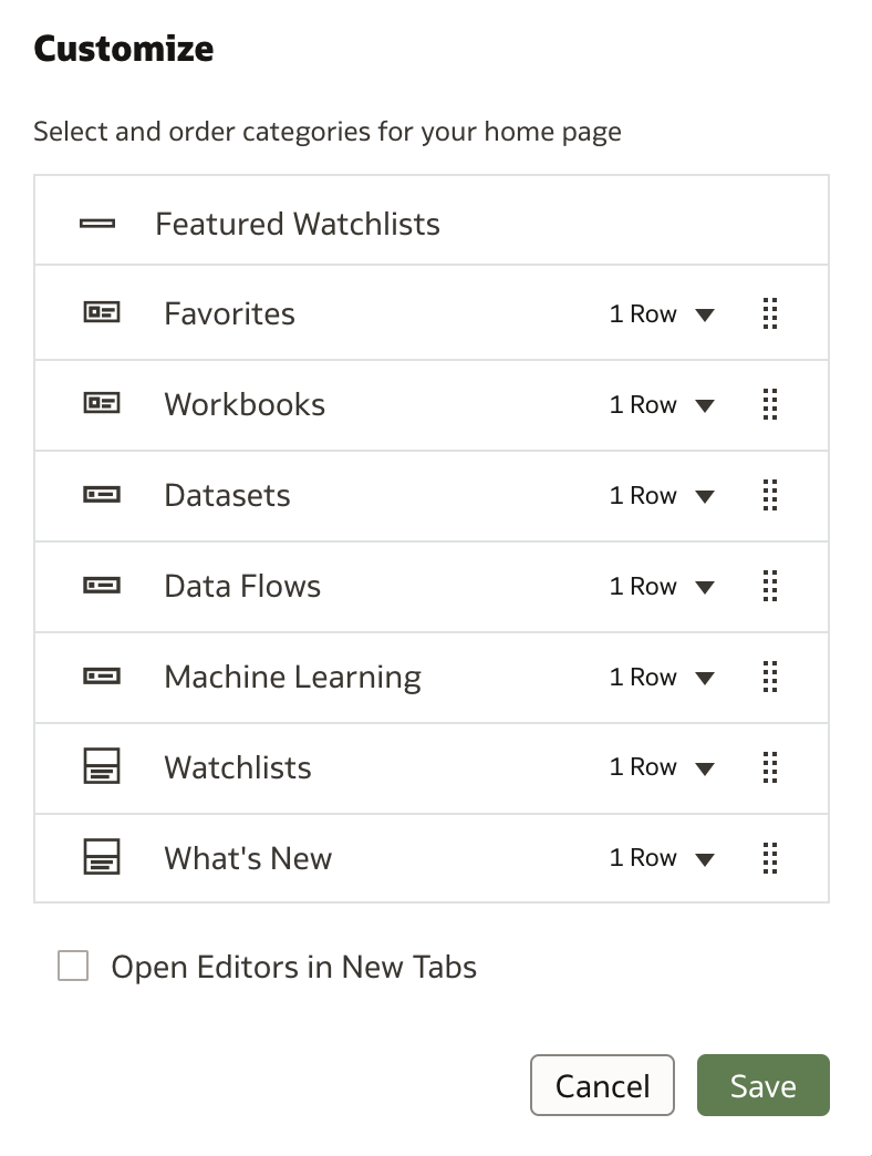 Customize Home Page